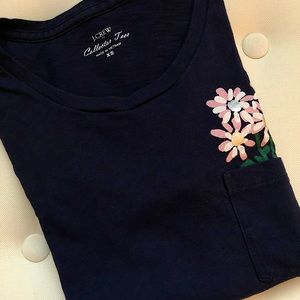 J Crew flower pocket t-shirt!